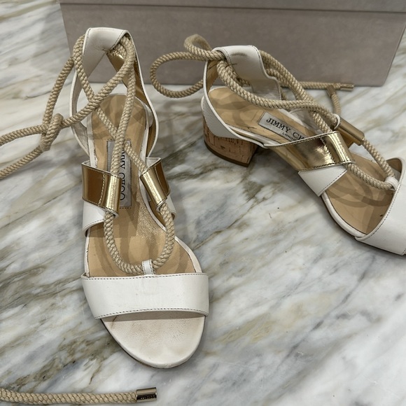 JIMMY CHOO MADDIE 40 OPTICAL WHITE  35 1/2 | 5.5 - Picture 5 of 7